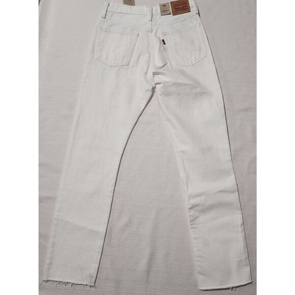 Levi's 501 original 26x30 sit at waist women-button fly white - Picture 2 of 7